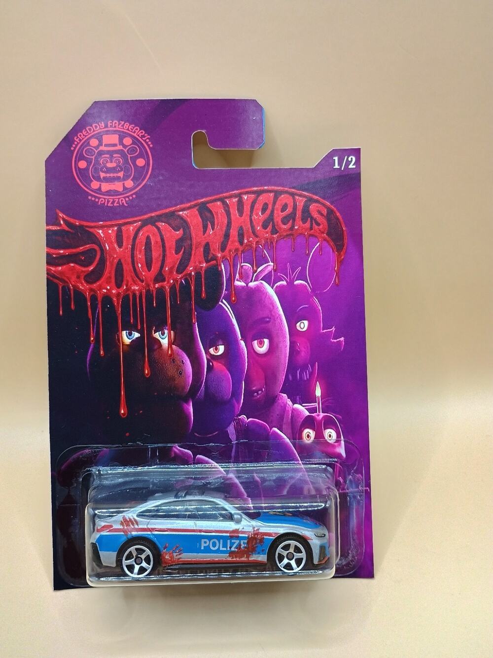 Custom Hot Wheels Five Nights at Freddy's FNAF "Security Breach" Card Police